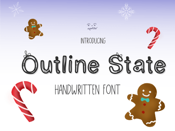Outline State Font for Creative Web Design