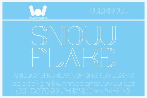 Snow Flake Font for Elegant Branding