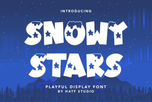 Snowy Stars Font for Creative Branding