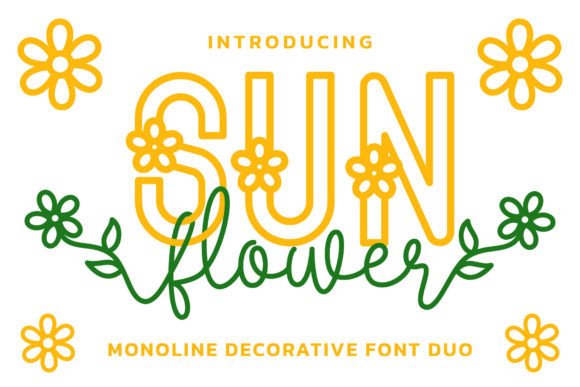 Sun Flower Duo Font for Creative Makers
